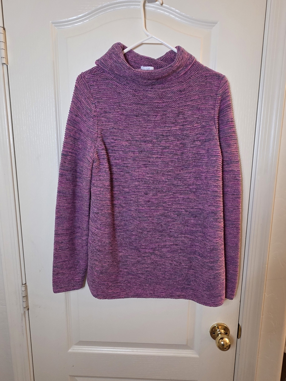 J. Jill Purple Marled Turtleneck Sweater